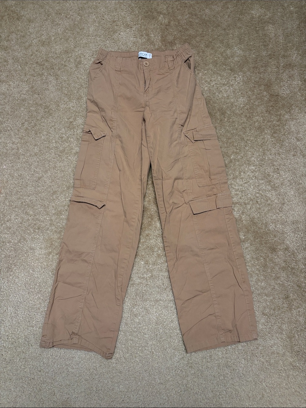 Vanilla Star Tan Cargo Pants with Multiple Pockets